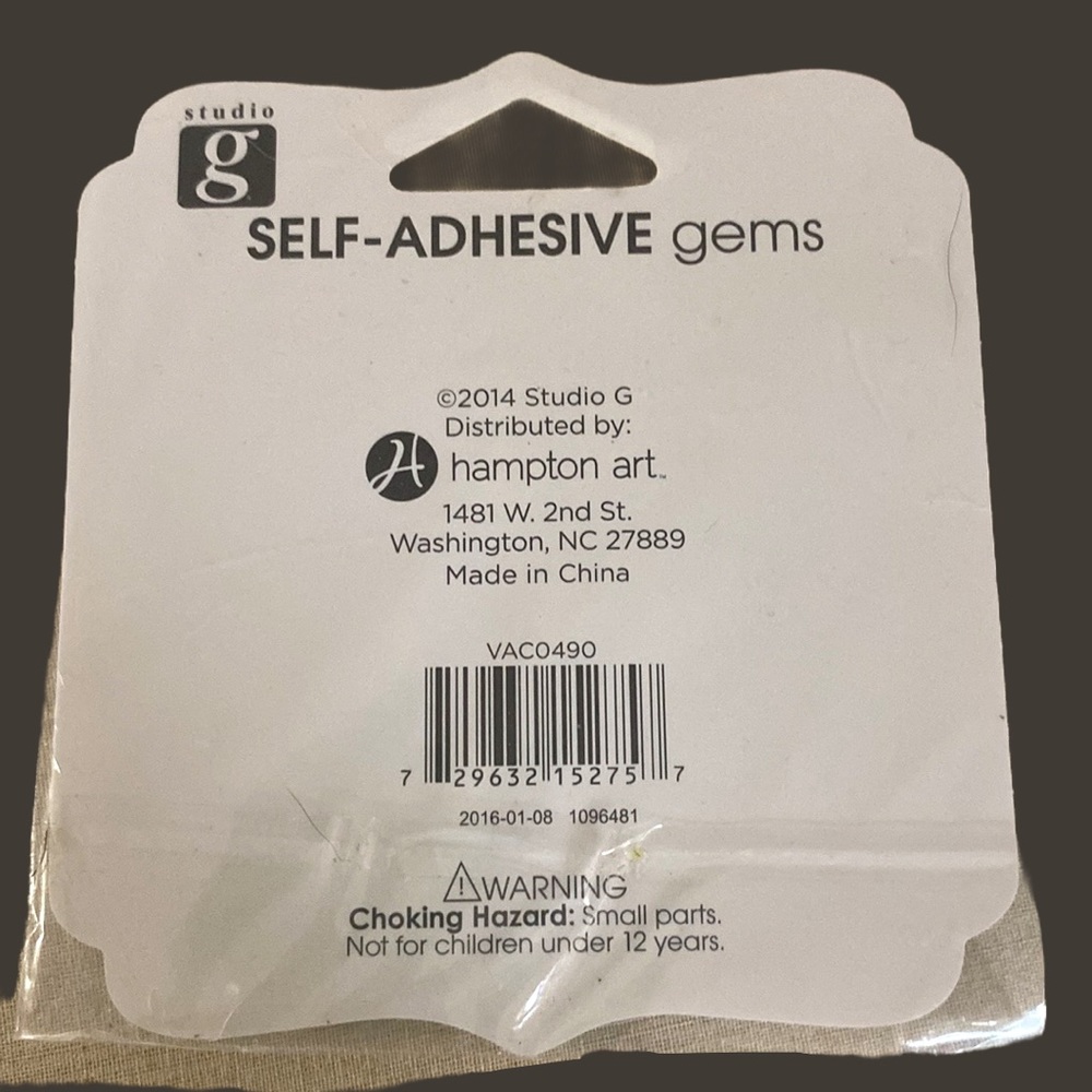 FREE ADD ON ITEM!!! STUDIO G NWOT 60 piece Self-Adhesive Gems, Aqua. - Picture 2 of 6